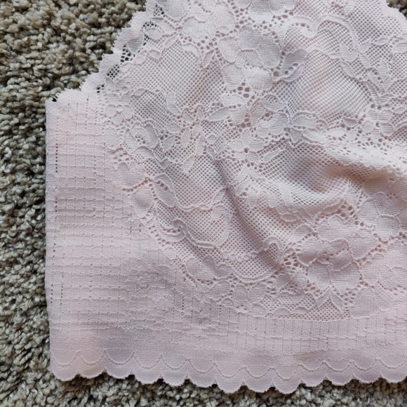 NWOT Nautica Intimates Seamless Light Pink Lacy Bralette 3X - Picture 3 of 12
